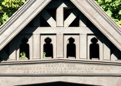 Alcester Cemetary Lych Gate and Words