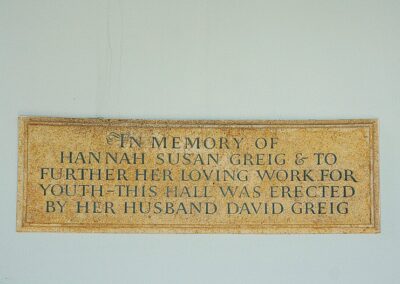 The Greig Hall Alcester Plaque